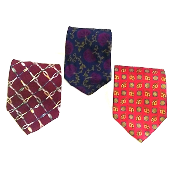 OFFER $60👍 Christian Dior Silk Tie Bundle **PRE-OWNED VINTAGE ** - Picture 3 of 12